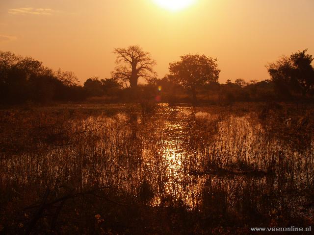 Botswana - Zonsondergang Okavango